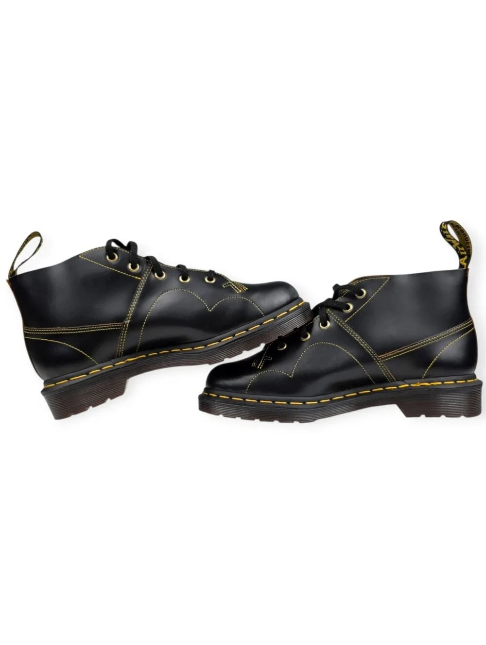 Dr. Doc Martens Church Monkey Boots Men's Size 7 Women's 8 Black EUC * No Box*